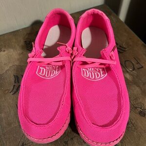 Hey Dude Women's Bright Pink Sneakers